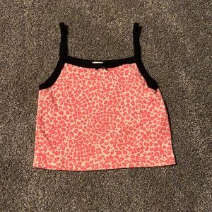 Brandy Melville pink cheetah tank